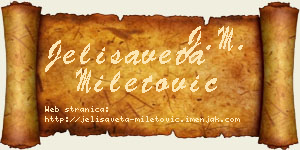 Jelisaveta Miletović vizit kartica